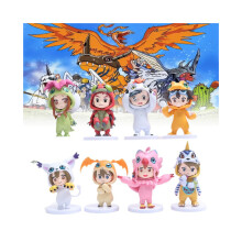 8 stks Monster Digitaal Karakter Speelgoed Desktop Decoratie Modellen Pvc Materiaal Cadeau
