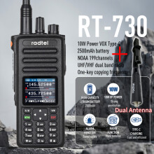 (Dodaj taktyczną mrówkę)Radtel RT-730 10W Air Band Walkie Talkie Full Band Amateur Ham 199CH HT