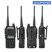 Walkie-talkie portátil de dos vías CB amateur de banda dual UV-82 de 5 W (negro), actualizado.