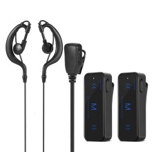 (Μαύρο) 2 τεμ. 400-470 MHz Mini Walkie Talkie 2 Way Radio Receiver and Earbud Headset USB