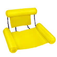 (Geel) Volwassen drie PVC-buis opblaasbare drijvende drainage-amusement-loungestoel