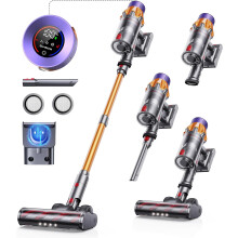 Cordless Vacuum Cleaner, 550W/45Kpa, Max 60 Mins Runtime, Wall-mounted Charging, Self-Standing, vacuum cleaner with Touch Screen, stick vacuum