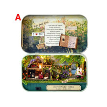 (Plattelandsnotities) 3 thema's DIY Mini Box Theater Poppenhuis Poppenhuis Miniatuur Scène Kits Speelgoed