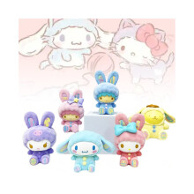 Rol 6pcs Sanrio Pvc Speelgoedpop Model Desktop Decoratie Cadeau Kinderen Kerstmis