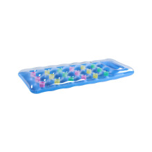 (Blauw) Volwassen Water Opblaasbare Drijvende Rij 18 Gat Drift Bed Pvc Gekleurde Strandmat