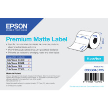 Etiquetas Epson Premium Mate 76 mm x 51 mm, 2310 etiquetas de impresora (2310, color blanco, mate, 76 mm x 51 mm).