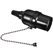 (As show, One size) Pull Chain Light Fixture E26 Base Ceiling Light Pull Switch Light Socket Holder