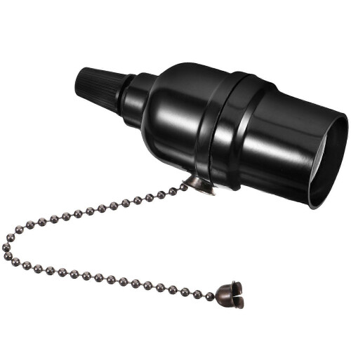 (As show, One size) Pull Chain Light Fixture E26 Base Ceiling Light Pull Switch Light Socket Holder
