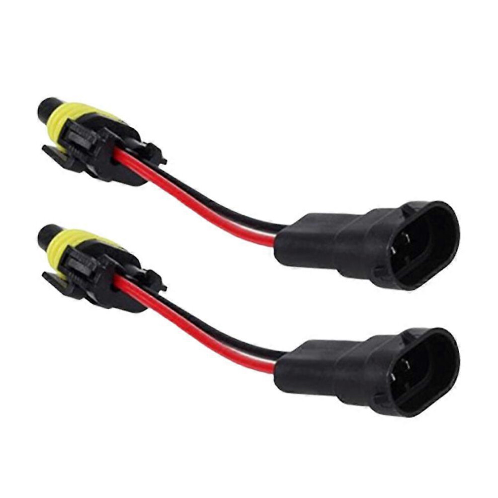 (As Show, One Size) 2Pcs H11 Wiring Harness Socket Car Wire Connector Cable Plug Adapter For Hid Led Fog Head Lamp Bulb Led Light 6974185860992