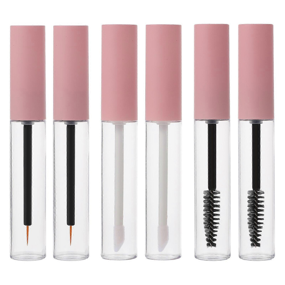 (As show, One size) 6pcs Plastic Mascara Tubes Empty Eyelash Eyeliner Tubes Lip Gloss Bottles