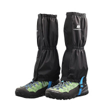 (As show, One size) Outdoor Low Gaiters Snow Ankle Gaiters Hiking Ankle Gaiters Waterproof Gaiters Elastic Shoes Covers for Hiking Cross-country (Black)