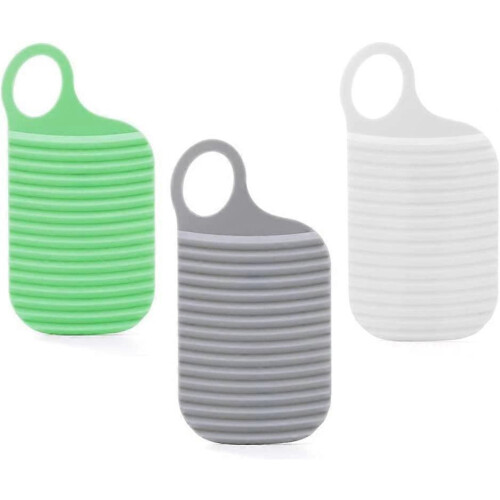 3PCS Plastic Mini Washboard Washing Board for Kids Shirts Foldable Laundry Cleaning Tools