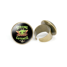 (26009504) Yoda Veelzijdige babyring Verstelbare sieraden geïnspireerd op gegalvaniseerd metaal