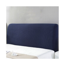 (Donkerblauw, 1,8 m) Gebreide allesomvattende bedhoofdhoes Bedhoofdrugbescherming Stofhoes