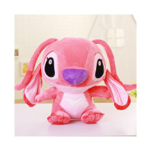 (Roze, 65cm/25.59in) Stitch Lilo Stitch Angel Long Ear Knuffel Schattig Kinder Sierkussen Cadeau