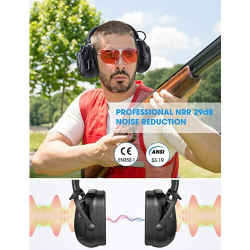 Mpow Mpow Rechargeable Bluetooth Ear Defenders Headphones Hearing Protector Earmuffs 2