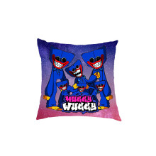 (Blauwroze, fluweel) Nieuwe collectie kinderen Poppy Speeltijd kussensloop Kids Cute Huggy Wuggy