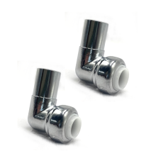 15mm to 10mm Radiator & Towel Rail Angled Valve Pipe Reducer 90 Degree (Pair) 1/2" Reducer Push Fit