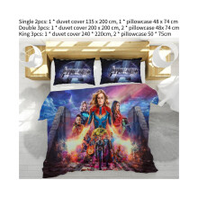 (Hulk, Single) The Avengers Printing Single Double King Dekbedovertrek Beddengoed Polyester voor thuis