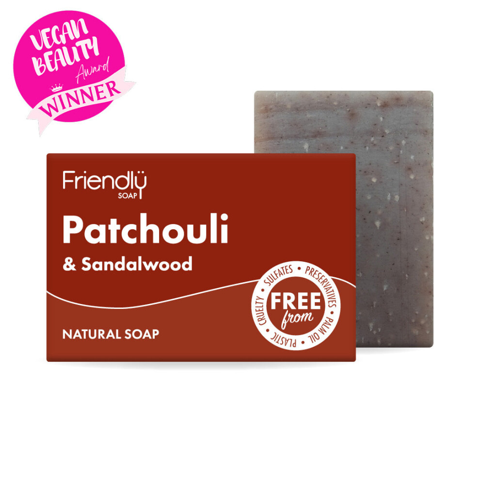 Friendly Soap - Patchouli & Sandalwood - Natural, Vegan & Crueltyfree - 95g