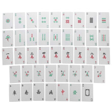 (As show, One size) 1 Set Waterproof Playing Cards Plastic Poker Mah-jongg Cards Tool Entertainment Prop for Home Bar Office