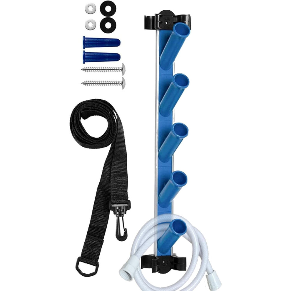 Pool Tool Organizer | Fence Hooks for Pool Equipment Organizer | Multipurpose Pool Tool Organizer, Ensures Tidy Poolside, Telescopic