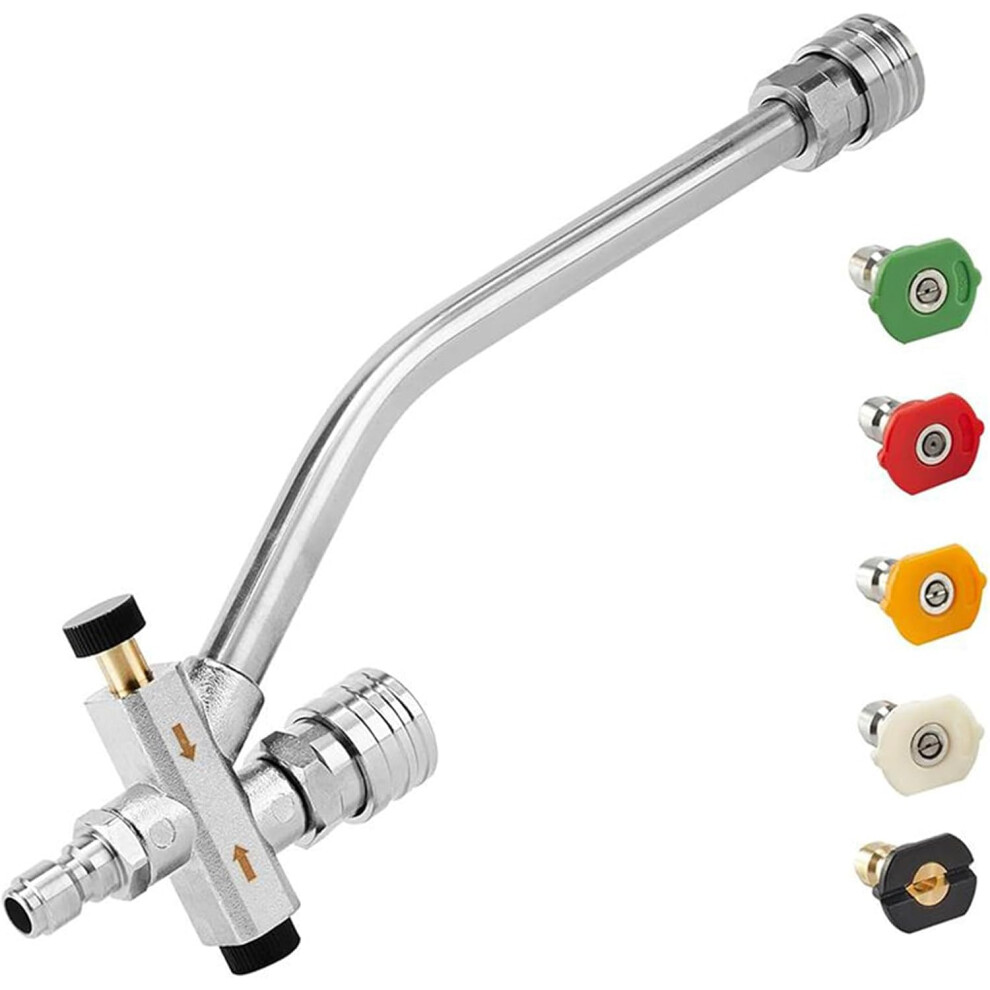 Pressure Washer Wands | Double Pressure Washer Connector,with 5 Sprayer Nozzles, Ergonomic Design, Adjustable Modes for Car Wash Home Cleaning