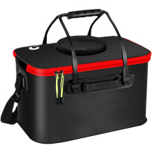 (40cm) Portable Fishing Bucket | Live Fish Lures Bucket - EVA Folding Fish Container Portable Water Resistant for Outdoor Traveling Hiking
