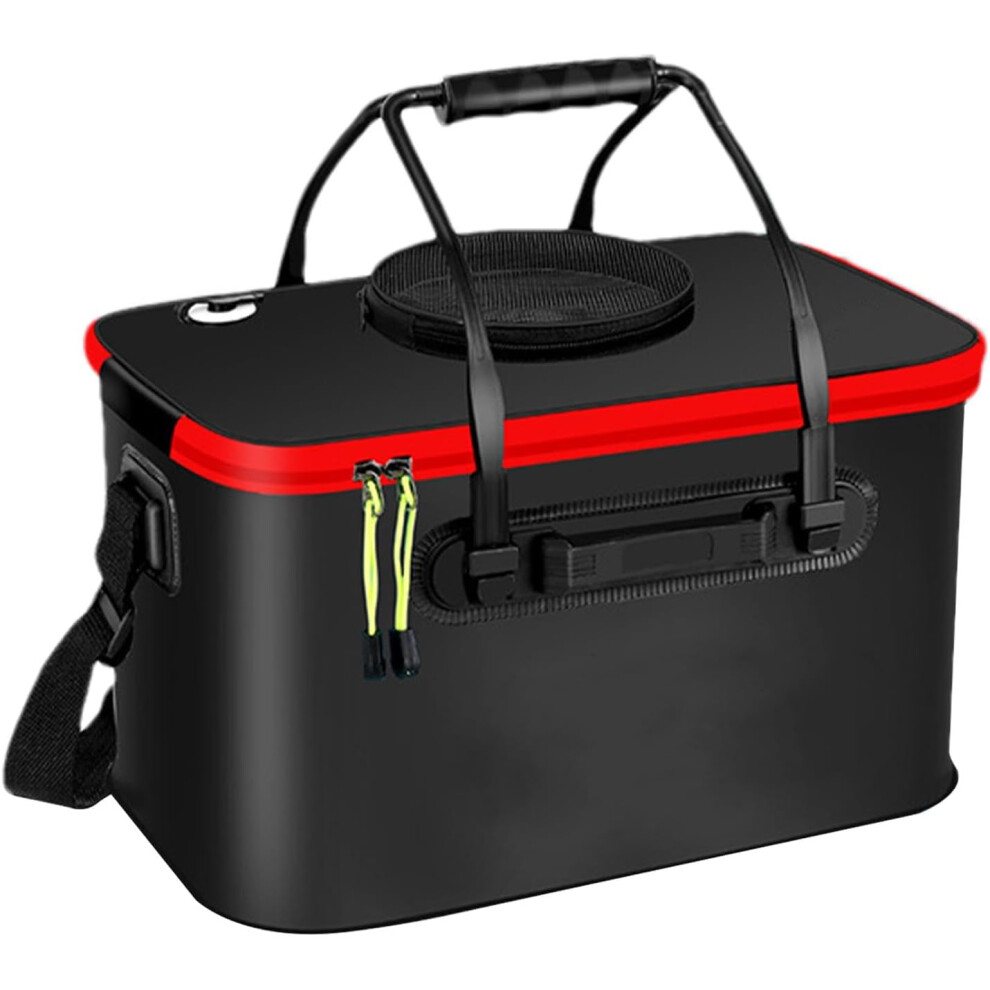 (40cm) Portable Fishing Bucket | Live Fish Lures Bucket - EVA Folding Fish Container Portable Water Resistant for Outdoor Traveling Hiking