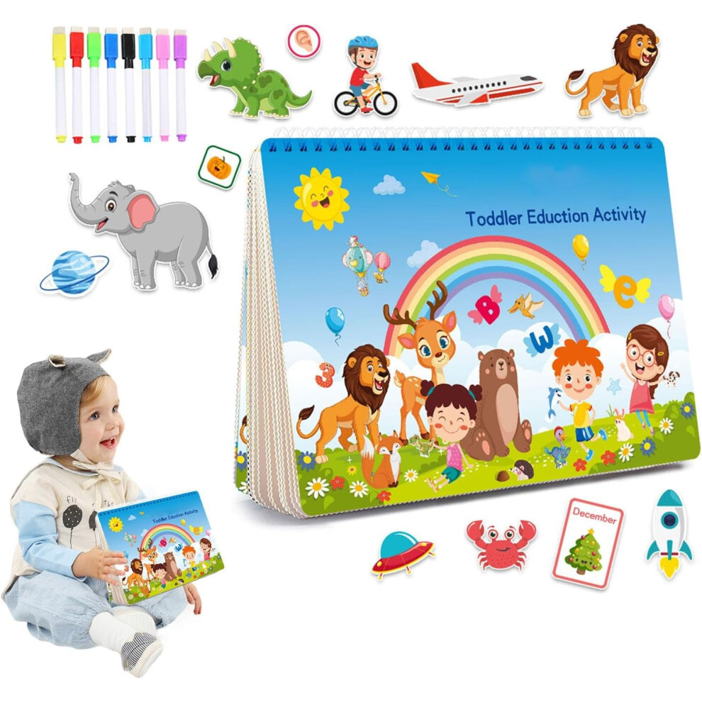 Preschool Busy Book | Interactive Kids Books - Preschool Learning Activities Book, Interactive Kids Books, Interactive Learning Books for Girls, Boys