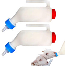 (B, 800ml) Goat Feeder Bottles,2X Feeding Bottles For Lamb | Pet Nurse Supplies With Scaled And Handle For Goat Sheep Puppy Small Animals