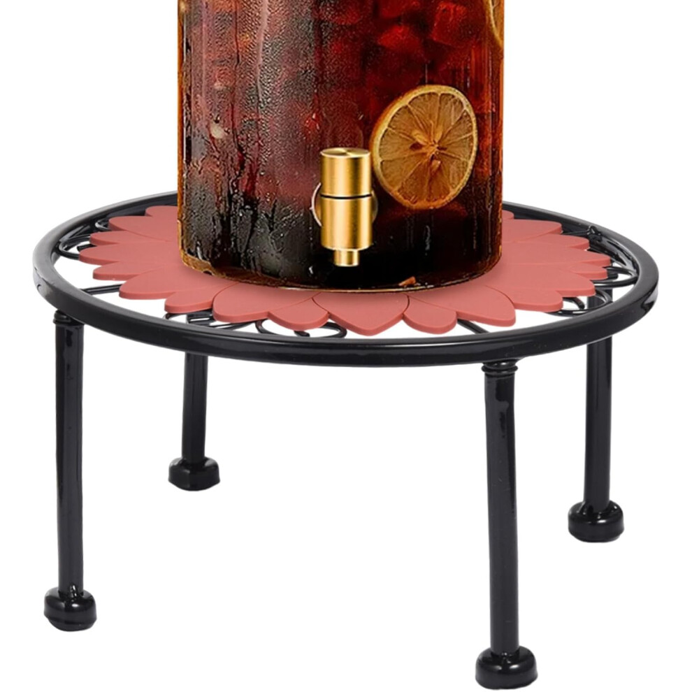 Beverage Dispenser Base, Drink Beverage Dispenser Stand Base, Glass Beverage Stand for Drinks, Beverage Drinking Crock Stand for Kitchen