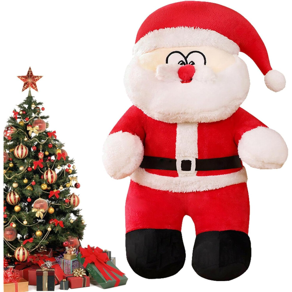 (30cm) Stuffed Santa - Huggable Christmas Toy,Sleeping Companion, Winter Holiday Decoration, Desktop Ornament for Kids and Adults