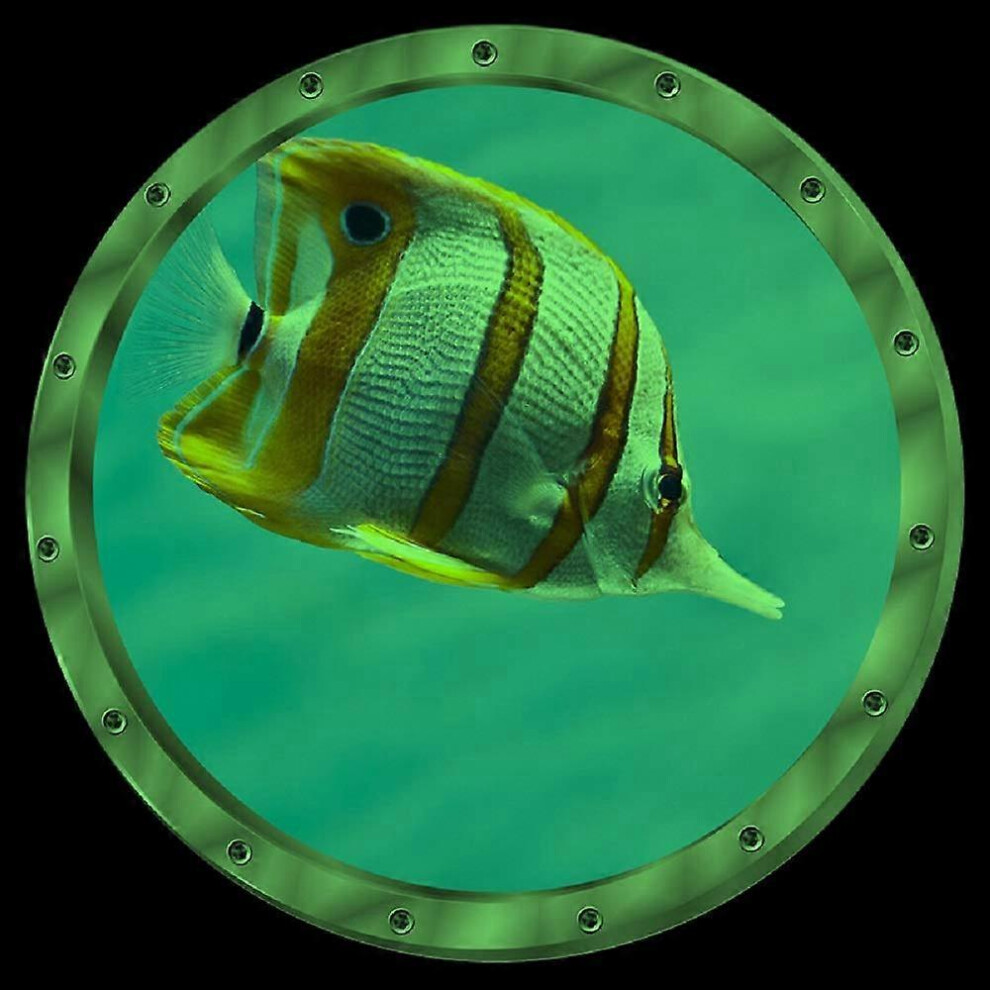 12"X12" Creative Removable Glow In The Ocean View Wall Decals 3D Under The Sea Fish Wall Sticker Murals Peel Stick Home Art Decor For Kids Room B Dark