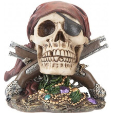 Skull Pirate Figure With Crossed Pistols