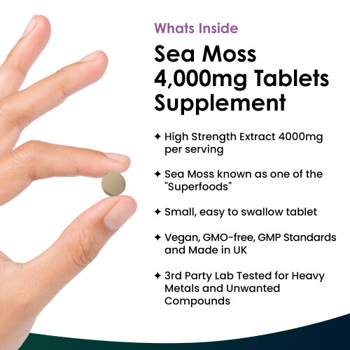 New Leaf Product Sea Moss Tablets Extract High Strength 4000mg - 120 Tablets 1