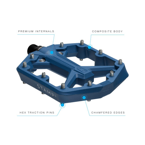 Crankbrothers MTB Pedaler Stamp 1 Gen 2 Small Navy Blue 2
