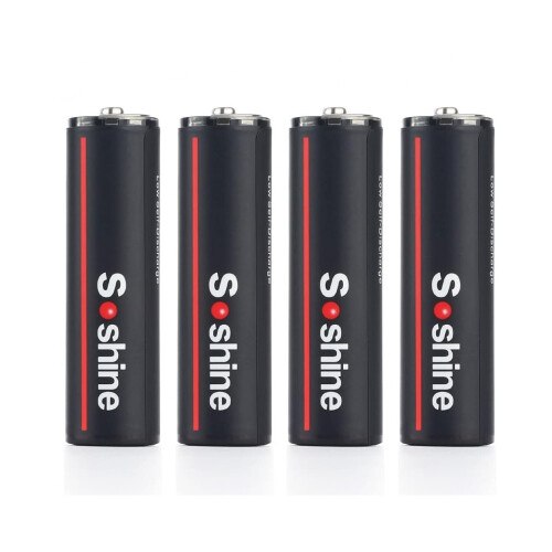 4x AA 3500mWh Lithium Rechargeable Batteries + USB-C Cable 2