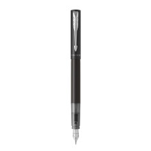 PARKER VECTOR XL Füller - Metallic Schwarz - Mittlere Feder - Blaue Tinte Nachfüllung
