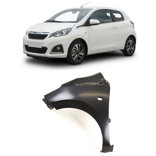 Peugeot 108 2014- Front Wing Primed With Indicator Hole Passenger Side 1