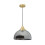 Litecraft Webster Ceiling Pendant Smoke Tint Shaded 1 Light - Brass 1