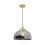 Litecraft Webster Ceiling Pendant Smoke Tint Shaded 1 Light - Brass 3