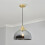 Litecraft Webster Ceiling Pendant Smoke Tint Shaded 1 Light - Brass 2