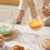 (Light Yellow) Salad Dressing Shaker Bottle Manual Stiring Cup 4