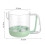 (Light Yellow) Salad Dressing Shaker Bottle Manual Stiring Cup 6