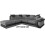 Snugg Furniture (Left Hand Corner) DINO FABRIC CORNER SOFA SET GREY JUMBO CORD 1