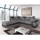 Snugg Furniture (Left Hand Corner) DINO FABRIC CORNER SOFA SET GREY JUMBO CORD 3