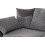 Snugg Furniture (Left Hand Corner) DINO FABRIC CORNER SOFA SET GREY JUMBO CORD 5