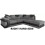 Snugg Furniture (Right Hand Corner) DINO FABRIC CORNER SOFA SET GREY JUMBO CORD 1