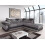 Snugg Furniture (Right Hand Corner) DINO FABRIC CORNER SOFA SET GREY JUMBO CORD 3